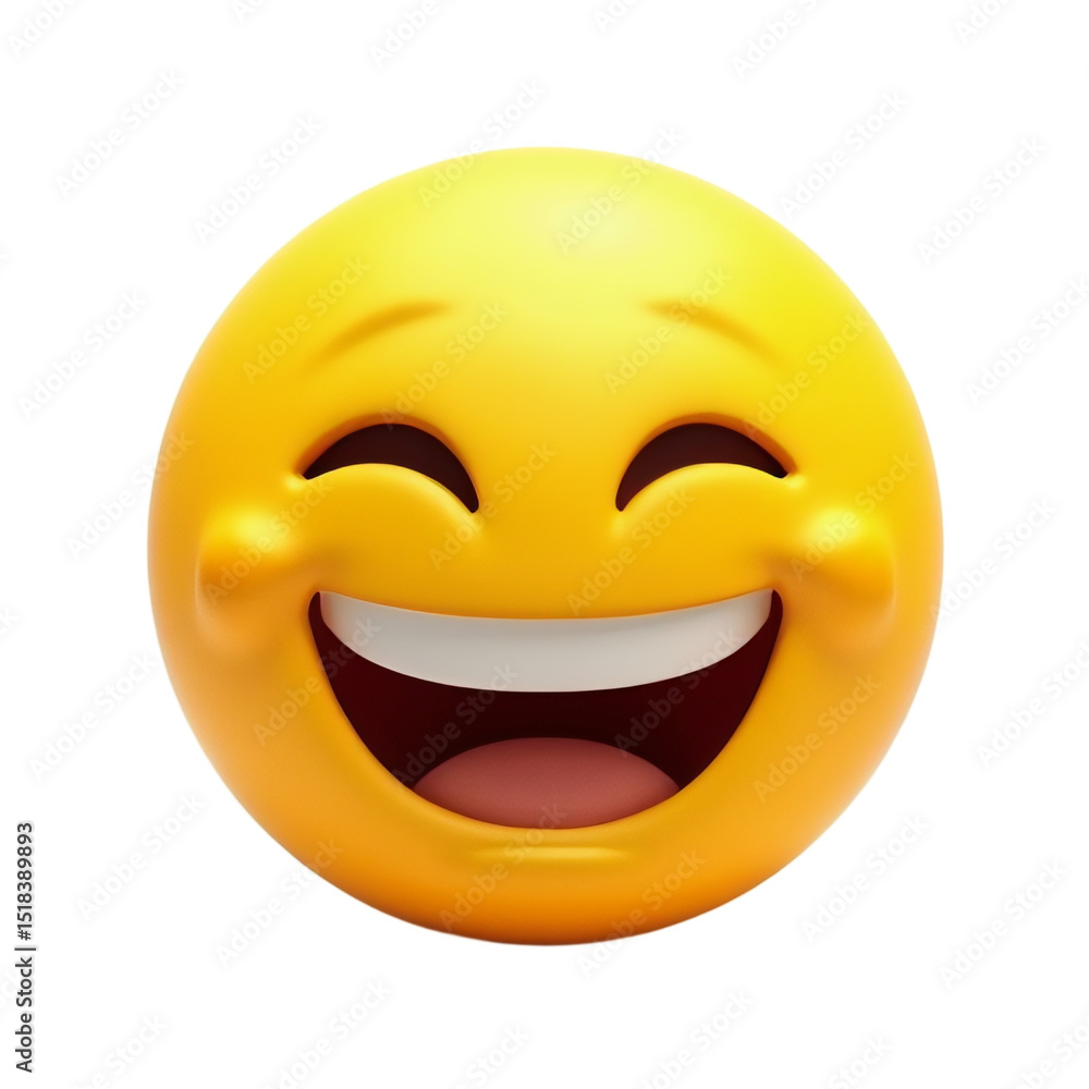 Fototapeta premium happy smiley face isolated