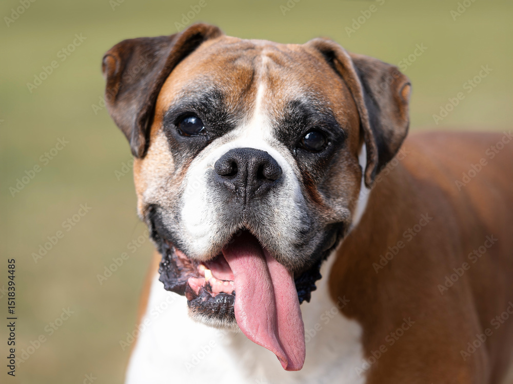 A cute smiling Boxer Dog. A cute smiling Boxer Dog.