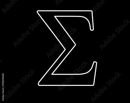 Sigma Symbol Minimalist Design, Mathematical Notation