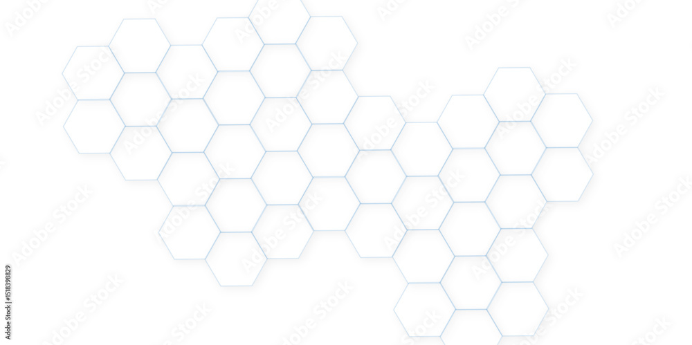 Abstract White Hexagonal Background. Luxury White Pattern. Futuristic abstract honeycomb technology white background. Geometric mesh cell texture
Abstract White Hexagonal Background. Luxury White Pattern. Futuristic abstract honeycomb technology white background. Geometric mesh cell texture