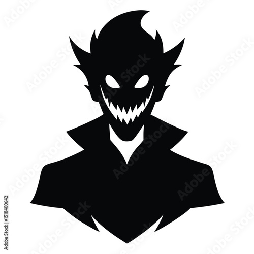 Shadowy figure evil grin halloween spooky monster