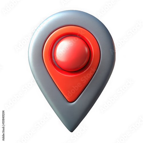 Free Download Red and gray location pin on a black background - GFXLoad