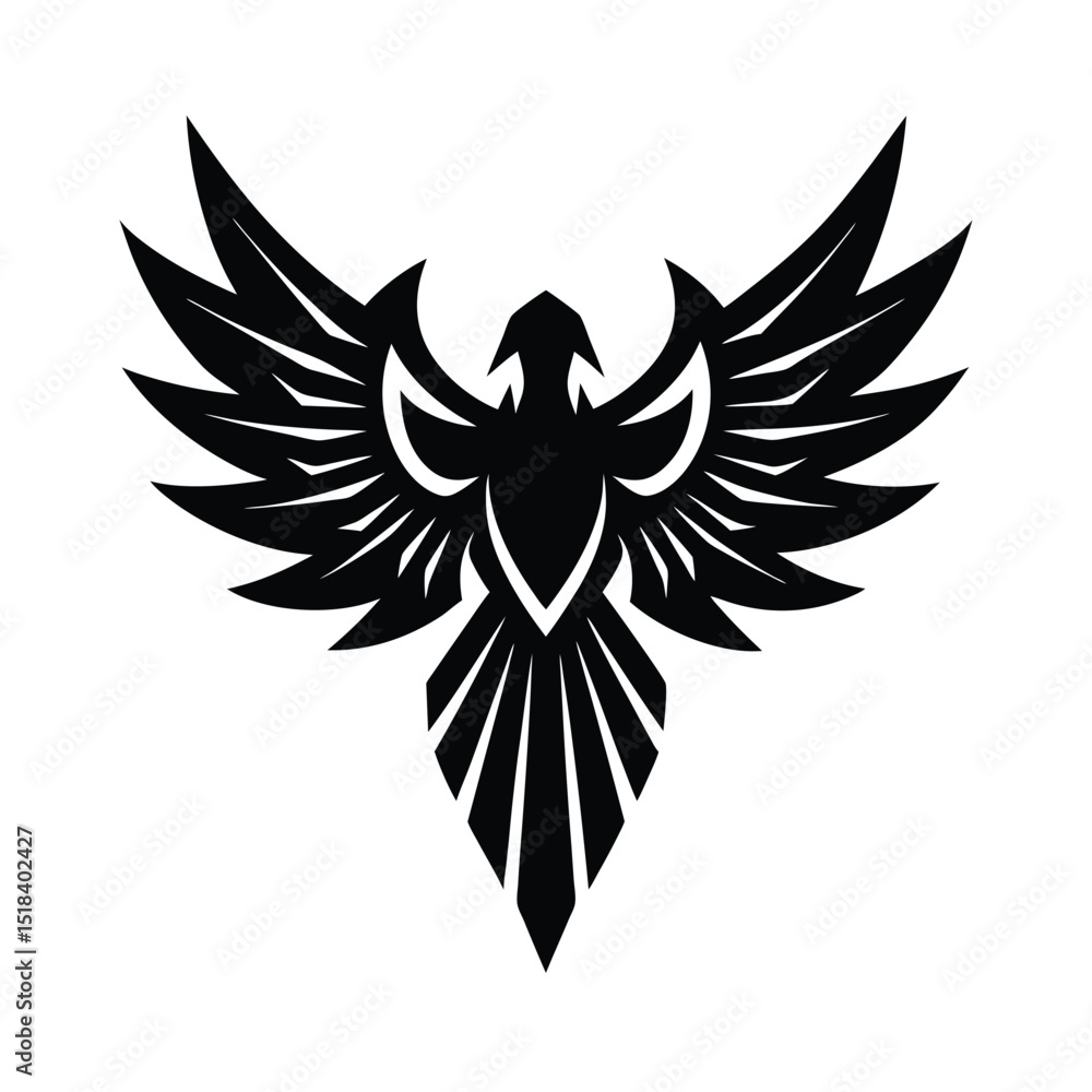 Obraz premium bird logo silhouette vector illustration