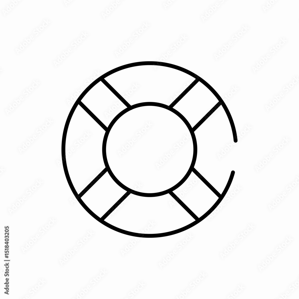Life preserver safety icon vector sign Life preserver safety icon vector sign