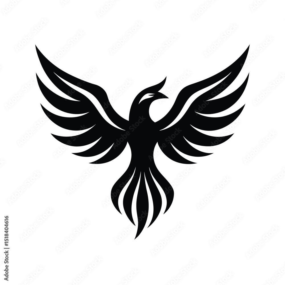 Obraz premium bird logo silhouette vector illustration