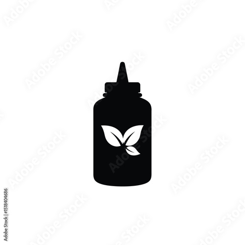 Organic sauce bottle natural ingredient condiment