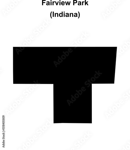 Fairview Park (Indiana) blank outline map