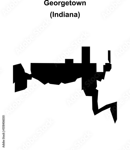 Georgetown (Indiana) blank outline map