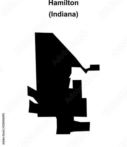 Hamilton (Indiana) blank outline map
