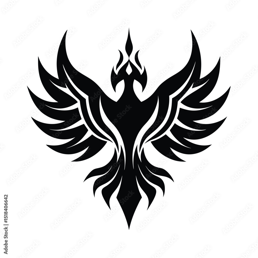 Fototapeta premium bird logo silhouette vector illustration