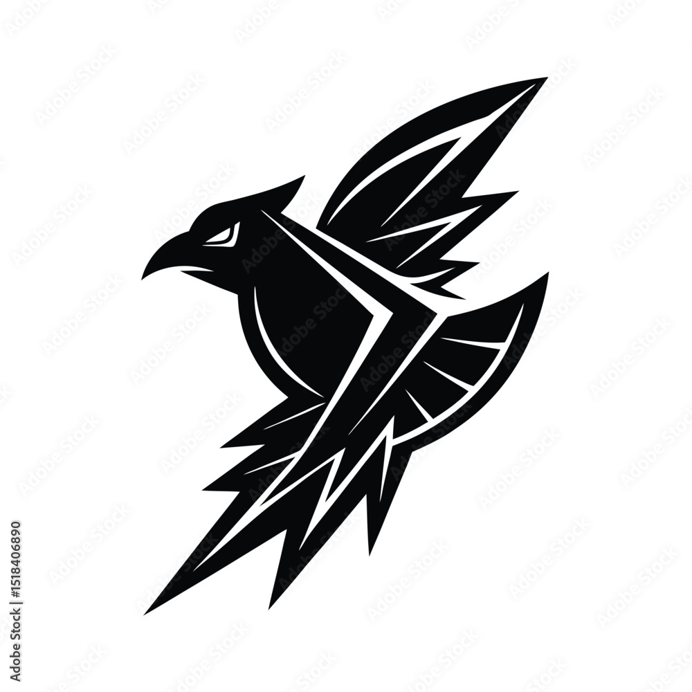 Obraz premium bird logo silhouette vector illustration