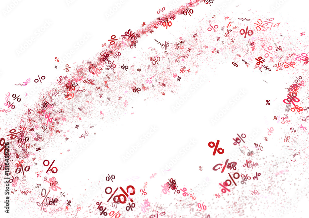 Fototapeta premium percent shopping digital in 3d.