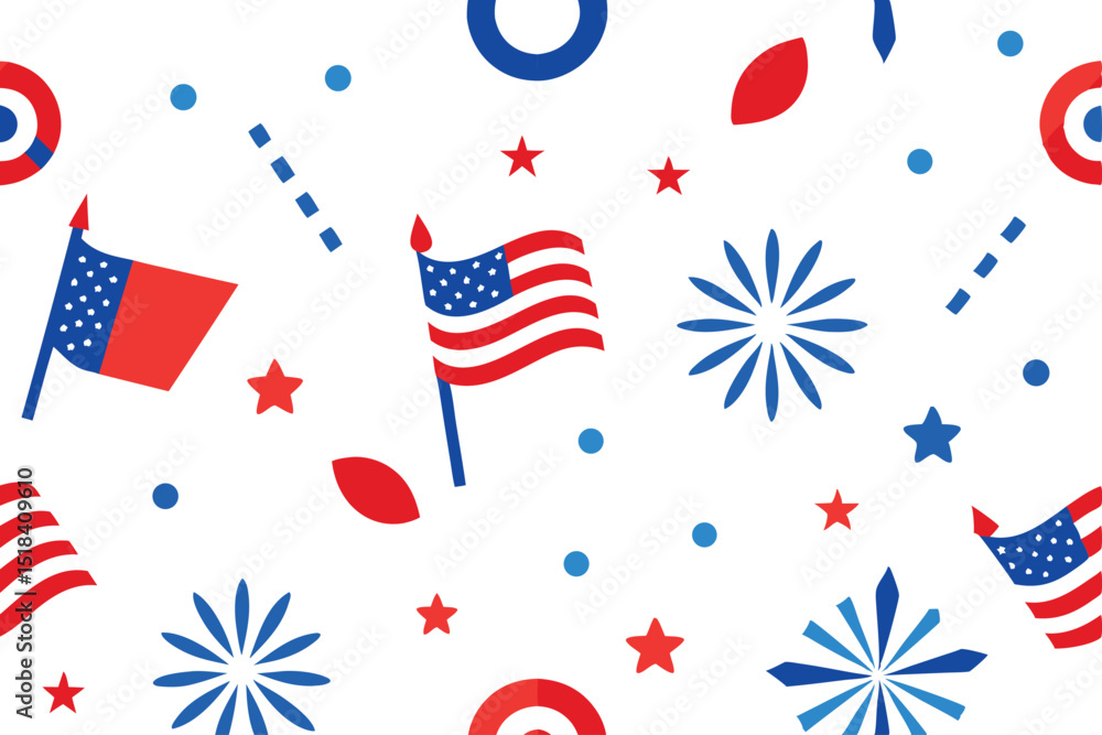 4th July Pattern vector design 4th July Pattern vector design
