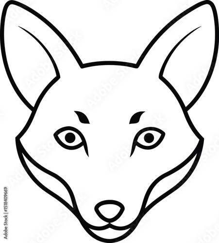 Elegant Line Art Fox Head Simple, Clean, and Versatile Design