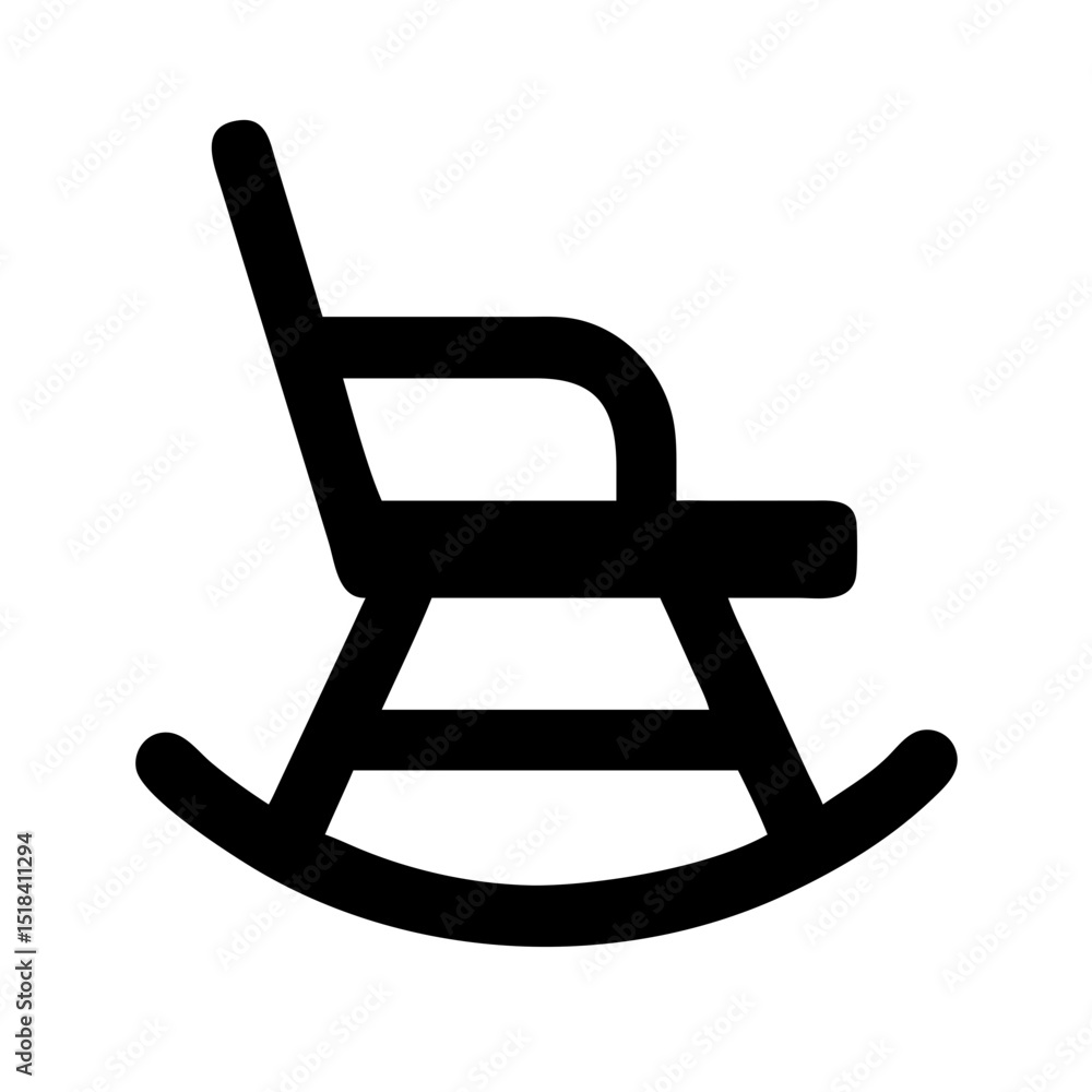 Rocking chair icon design. Simple rocking chair illustration for website or app. Rocking chair graphic perfect for various applications, including website design, mobile app, and icon set. Rocking chair icon design. Simple rocking chair illustration for website or app. Rocking chair graphic perfect for various applications, including website design, mobile app, and icon set.