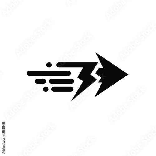 Fast lightning bolt arrow speed power energy