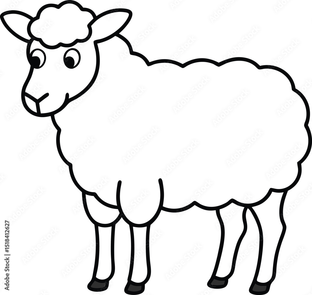Cute Sheep Outline Vector, Farm Animal Line Art Illustration. Simple Sheep Drawing – Cartoon Wool Animal Clipart. Sheep Silhouette Icon, Minimal Farm Livestock Graphic. Cute Sheep Outline Vector, Farm Animal Line Art Illustration. Simple Sheep Drawing – Cartoon Wool Animal Clipart. Sheep Silhouette Icon, Minimal Farm Livestock Graphic.