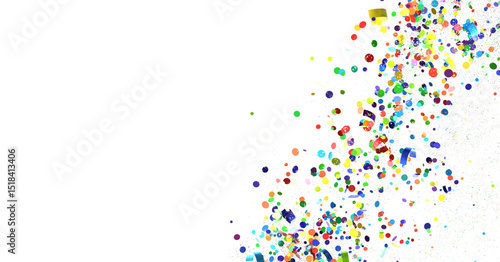  Colorful confetti on white background  transparent PNG