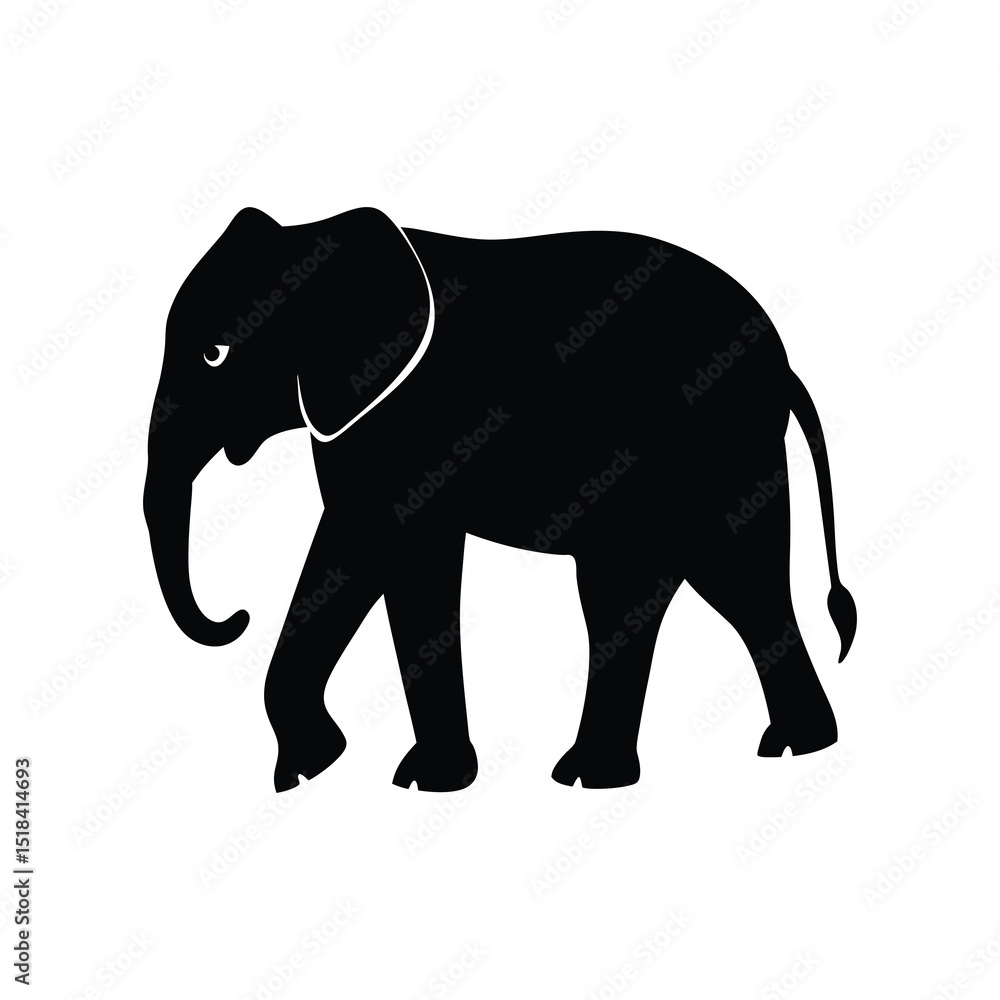 Fototapeta premium elephant silhouette vector illustration