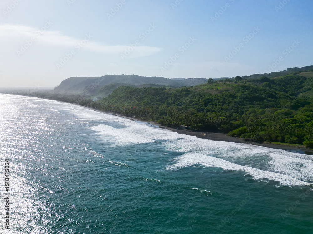 Fototapeta premium costa en El Salvador