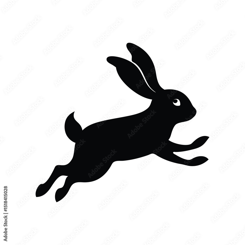 Obraz premium rabbit silhouette vector