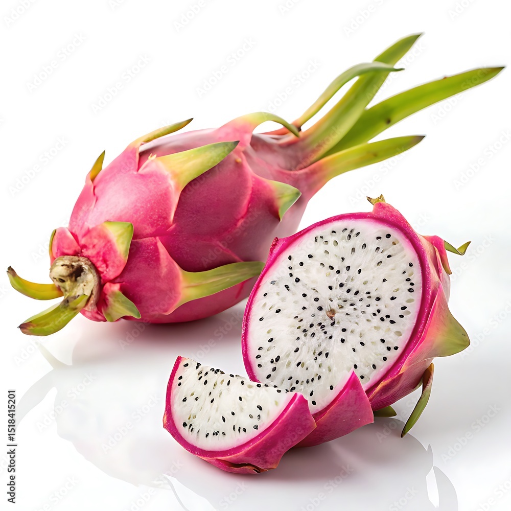 Pitaya fruit on white background Pitaya fruit on white background