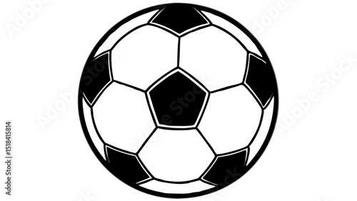 A classic soccer ball design evokes memories of thrilling games and friendly competition black and