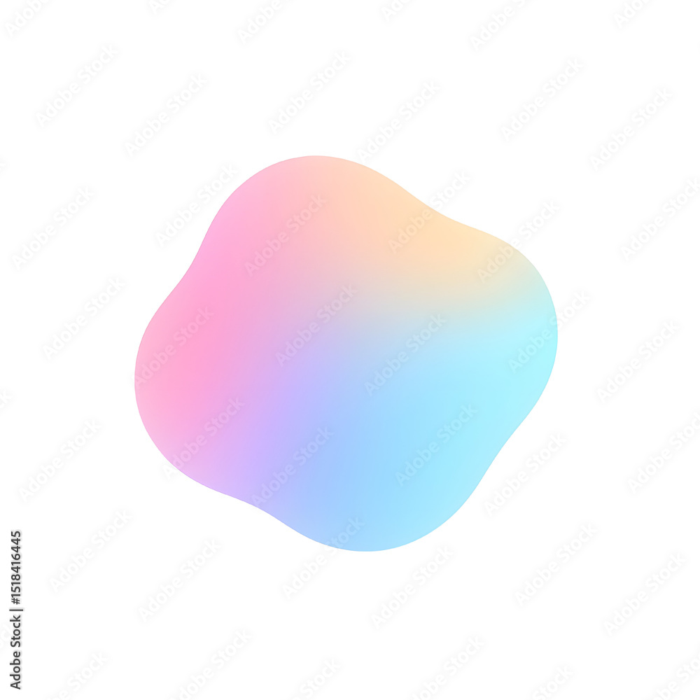 Abstract fluid gradient blob in pastel colours
Abstract fluid gradient blob in pastel colours