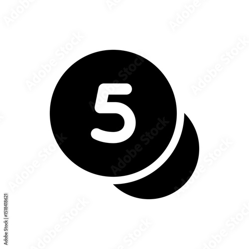 Coins black color icons