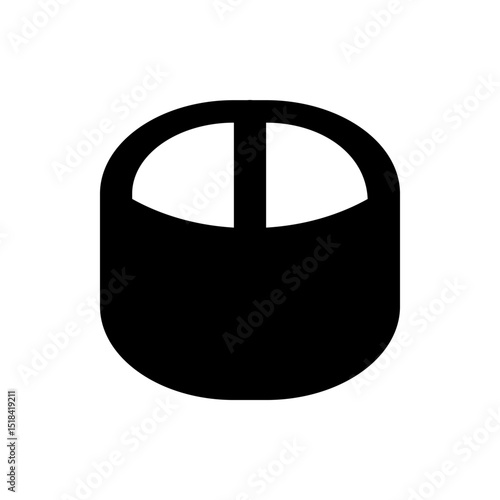 Illustration of a bmp file icon with a folded corner and bold lettering on a white rectangle in black color