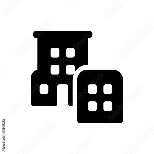 Illustration of a campfire with crossed sticks and a stylized flame in black and white colorscheme