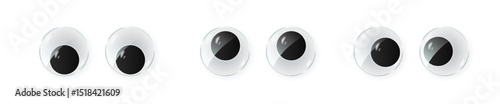 toy eyes cartoon safety wobbly flat style design vector