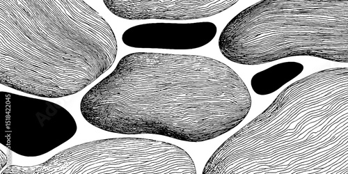 Intricate engraved abstract pebble pattern design for artistic inspiration