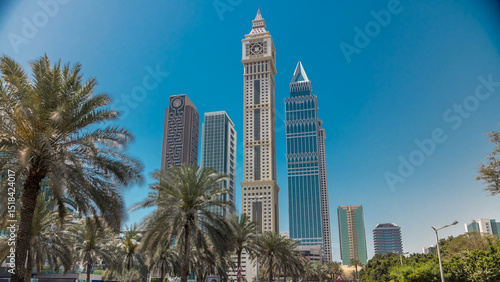 Photography Modern skyscrapers of the skyline along the business center of Sheikh Zayed Road