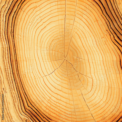 Realistic texture of the tallest green tree in the world, made in the USA - Vector illustration