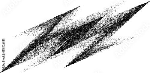 Detailed engraved lightning bolt illustration for design projects