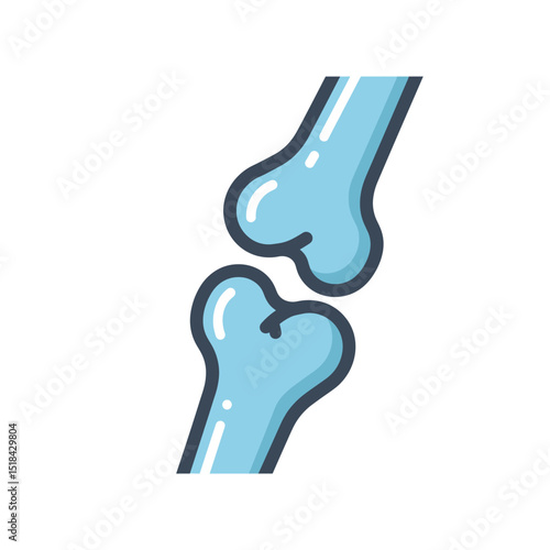 Illustration of a healthy bone joint, symbolizing orthopedics, skeletal system, or strong bones