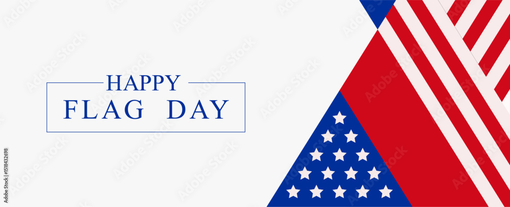 American Flag Day vector banner, patriotic elegant red blue design American Flag Day vector banner, patriotic elegant red blue design