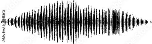 Engraved sound wave pulse pattern for audio design and art projects