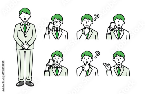 Gesture pose set for men's and women in plain clothes.  Different People Poses Set Vector Illustration. 