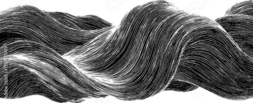 Abstract engraved wavy geometric design for artistic concepts and visual enhancements