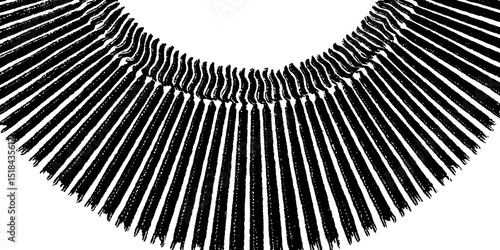 Detailed engraving of zarape shawl pattern design