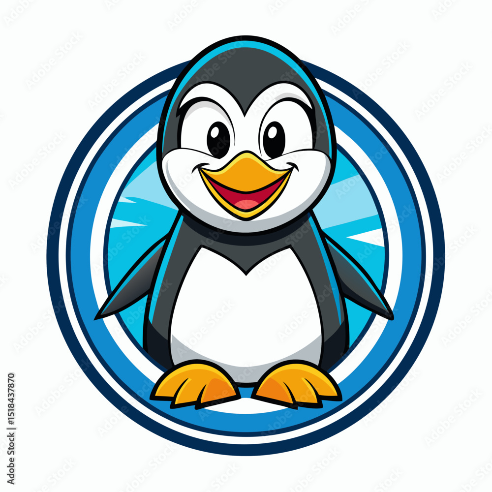 Obraz premium Fun playful penguin vector illustration