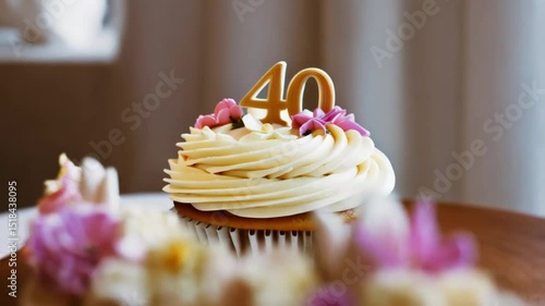 birthday cupcake with candle