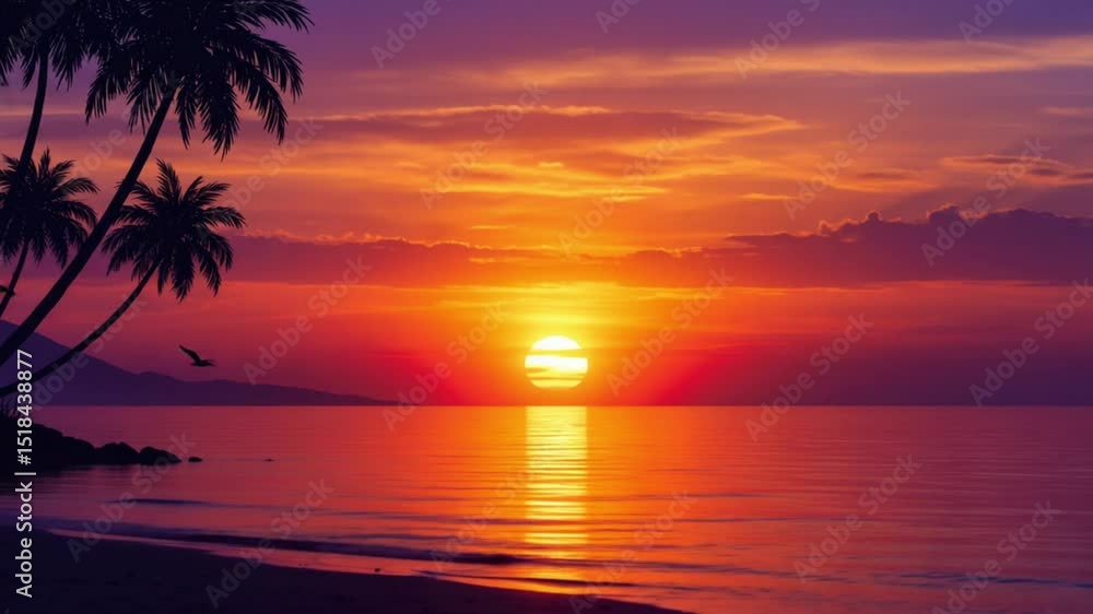 sunset over the ocean sunset over the ocean
