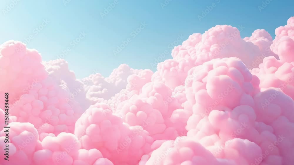 Flying through pink clouds that look like cotton candy. Flying through pink clouds that look like cotton candy.