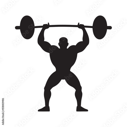 Man Lifting Weights At Gym Silhouette