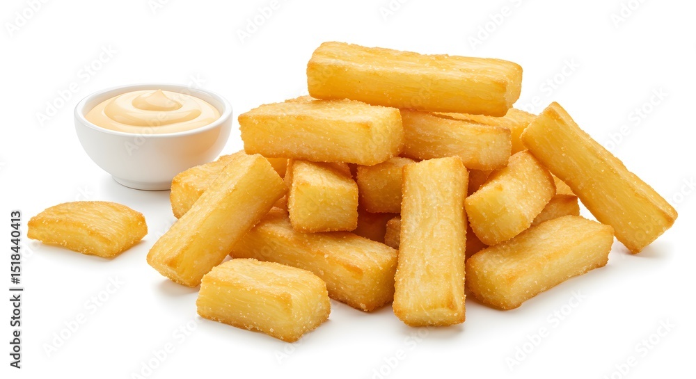 Mandioca frita (cassava fries) with dipping sauce Mandioca frita (cassava fries) with dipping sauce