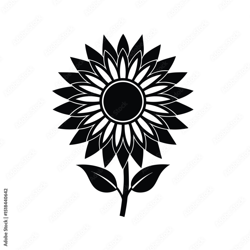 Fototapeta premium sunflower vector illustration