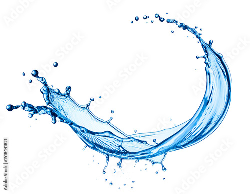 wasser splash isoliert auf weißen Hintergrund